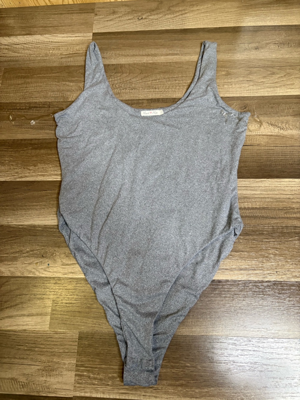 Heart Hips Gray Scoop Neck One-Piece